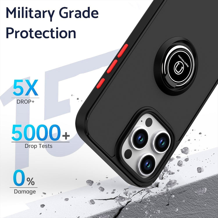 For iPhone 16 Pro Max Q Shadow 1 Series TPU + PC Phone Case with Ring(Black+Red) - iPhone 16 Pro Max Cases by buy2fix | Online Shopping UK | buy2fix