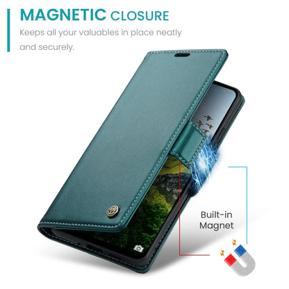 For Redmi 13 CaseMe 023 Butterfly Buckle Litchi Texture RFID Anti-theft Leather Phone Case(Pearly Blue) - Redmi 13 Cases by CaseMe | Online Shopping UK | buy2fix