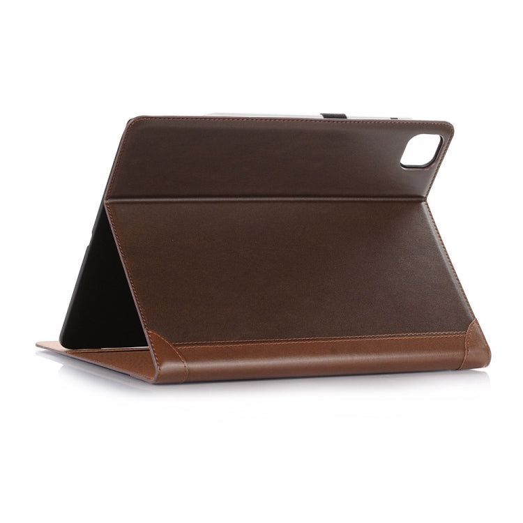 For iPad Pro 11 2024 Book Style Stitching Leather Tablet Case(Coffee) - iPad Pro 11 2024 Cases by buy2fix | Online Shopping UK | buy2fix