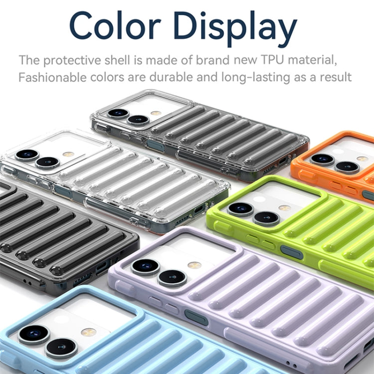 For Redmi K70 Capsule Series Candy Color TPU Phone Case(Transparent Grey) - K70 Cases by buy2fix | Online Shopping UK | buy2fix