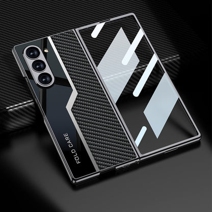 For Samsung Galaxy Z Fold6 GKK Integrated Plating TPU + Leather Supercar Full Coverage Phone Case(Black) - Galaxy Z Fold6 5G Cases by GKK | Online Shopping UK | buy2fix