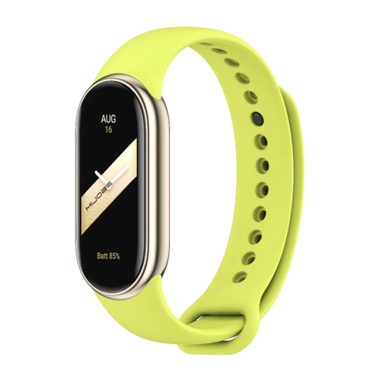 For Xiaomi Smart Band 9 / 8 MIJOBS Metal Buckle Solid Color Silicone Watch Band(Grass Green) - Watch Bands by MIJOBS | Online Shopping UK | buy2fix