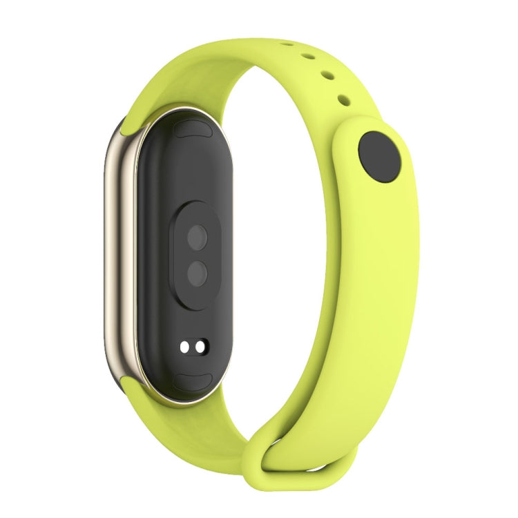 For Xiaomi Smart Band 9 / 8 MIJOBS Metal Buckle Solid Color Silicone Watch Band(Grass Green) - Watch Bands by MIJOBS | Online Shopping UK | buy2fix