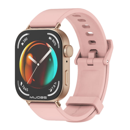 For Huawei Watch Fit3 MIJOBS Solid Color Silicone Watch Band(Pink Rose Gold) - Watch Bands by MIJOBS | Online Shopping UK | buy2fix