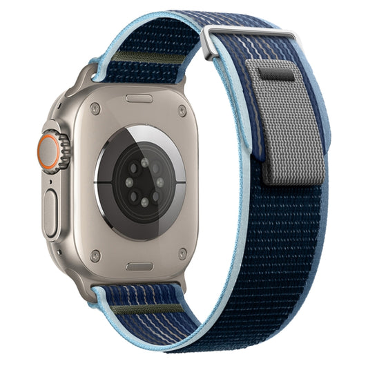 For Apple Watch Ultra 49mm Dual-Section Loop Nylon Watch Band(Storm Blue) - Watch Bands by buy2fix | Online Shopping UK | buy2fix