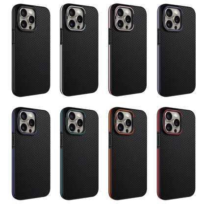 For iPhone 16 Pro Max Carbon Fiber Texture Lens Holder TPU Phone Case(White) - iPhone 16 Pro Max Cases by buy2fix | Online Shopping UK | buy2fix