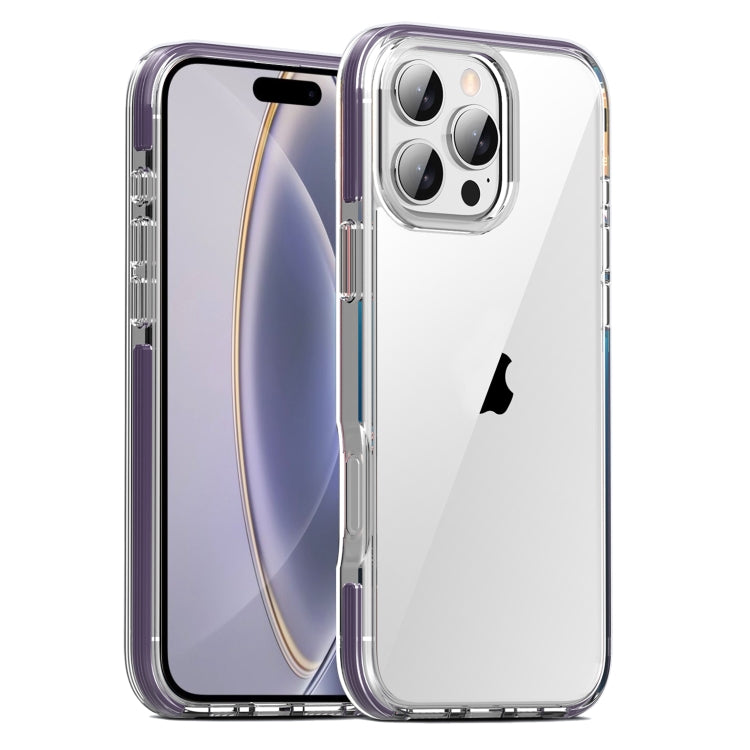 For iPhone 16 Pro TPE Airbag TPU+ PC Full Coverage Phone Case(Purple) - iPhone 16 Pro Cases by buy2fix | Online Shopping UK | buy2fix