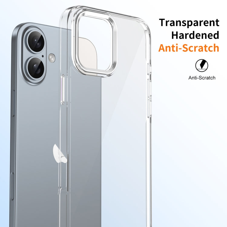 For iPhone 16 Ice Feel HD Transparent PC Full Coverage Phone Case(Silver) - iPhone 16 Cases by buy2fix | Online Shopping UK | buy2fix