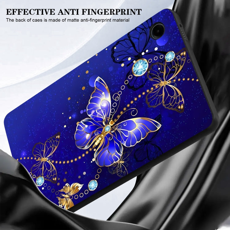 For Samsung Galaxy Tab S6 Lite 2024 / 2022 Color Painting Pattern Smart Tablet TPU Case(Blue Butterfly) - Tab S6 Lite P610 / P615 by buy2fix | Online Shopping UK | buy2fix