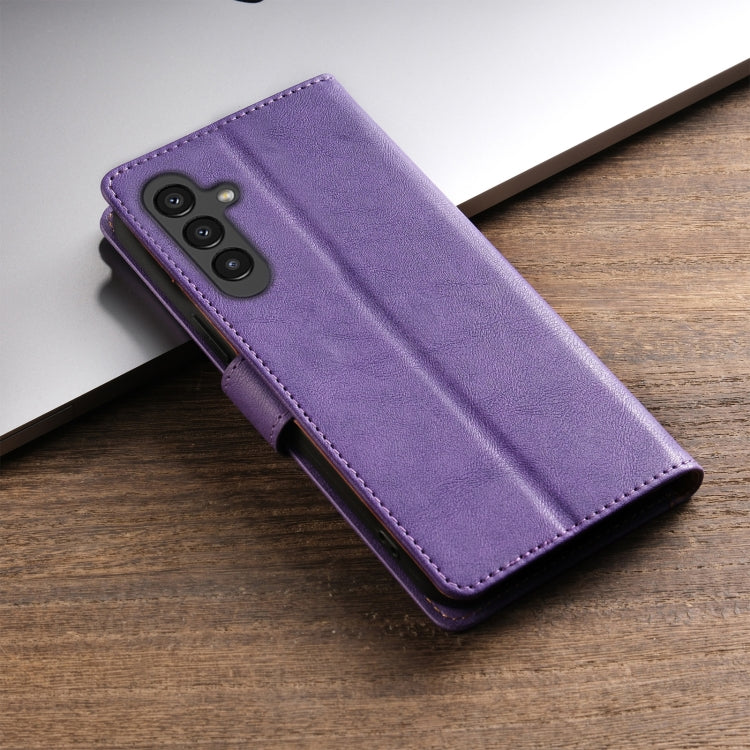 For Samsung Galaxy S24+ 5G N.BEKUS CSJ-P1 Solid Color Leather Phone Case(Purple) - Galaxy S24+ 5G Cases by N.BEKUS | Online Shopping UK | buy2fix