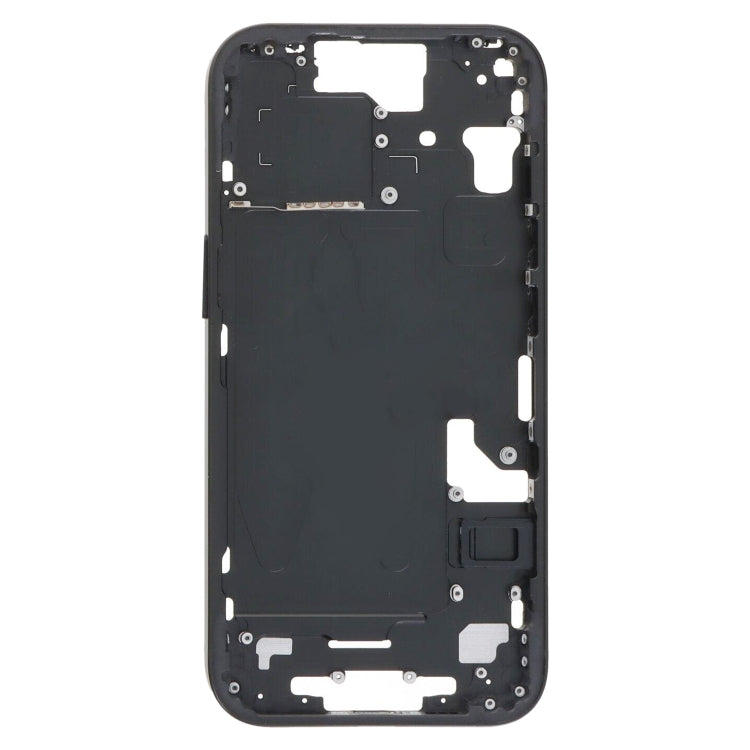 For iPhone 15 Middle Frame Bezel Plate with Side Keys + Card Tray, Version:US Version(Black) - LCD Related Parts by buy2fix | Online Shopping UK | buy2fix