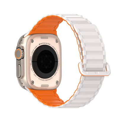 For Apple Watch Ultra 49mm DUX DUCIS KJ Series Magnetic Buckle Silicone Watch Band(Starlight Orange) - Watch Bands by DUX DUCIS | Online Shopping UK | buy2fix