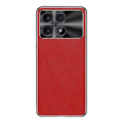 For Redmi K70 Ultra Silver Edge Cross Texture PU Leather Phone Case(Red) - Xiaomi Cases by buy2fix | Online Shopping UK | buy2fix