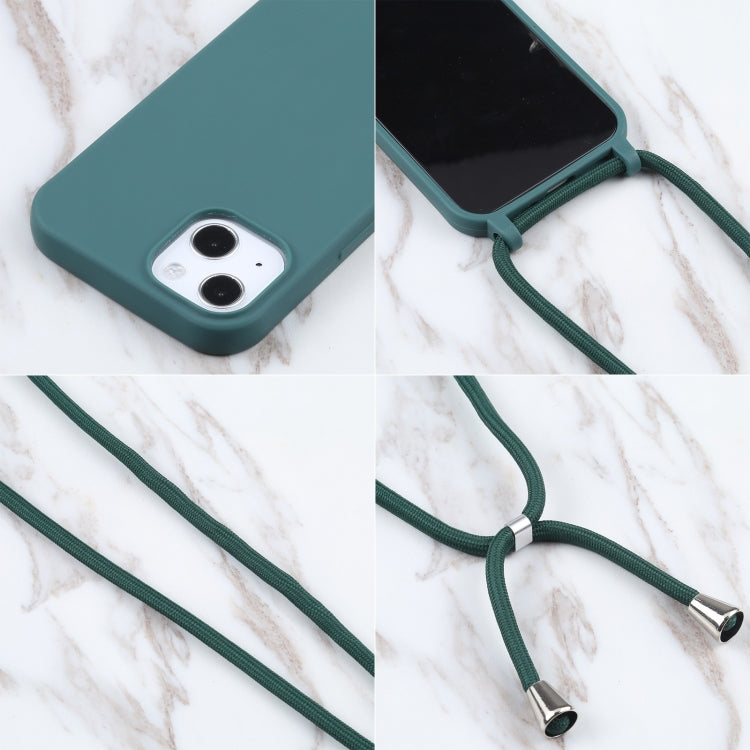 For iPhone 16 Pro Candy Colors TPU Protective Phone Case with Lanyard (Dark Green) - iPhone 16 Pro Cases by buy2fix | Online Shopping UK | buy2fix