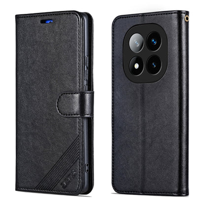 For Redmi Note 14 Pro 5G AZNS Sheepskin Texture Flip Leather Phone Case(Black) - Note 14 Pro Cases by AZNS | Online Shopping UK | buy2fix