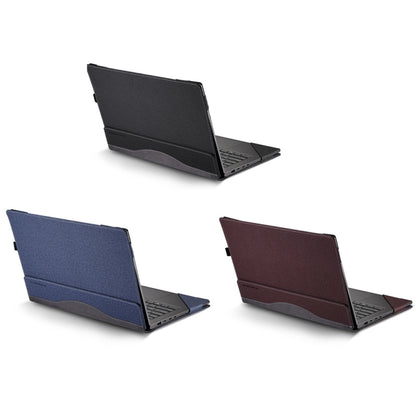 For MicroSoft Surface Laptop 13.5 inch Leather Laptop Shockproof Protective Case with Stand(Black) - 13.3 inch by buy2fix | Online Shopping UK | buy2fix