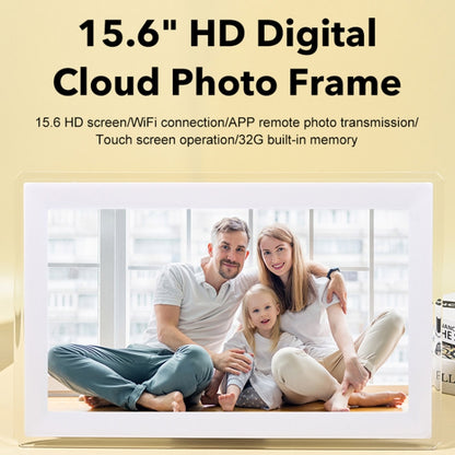 15.6 inch IPS Screen Digital Cloud Photo Frame Wall Mounted LED Advertising Machine, Plug Type:US Plug(White) - 15 inch Above by buy2fix | Online Shopping UK | buy2fix