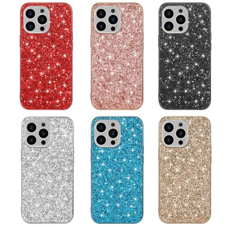 For iPhone 16 Pro Glitter Powder Shockproof TPU Phone Case(Blue) - iPhone 16 Pro Cases by buy2fix | Online Shopping UK | buy2fix