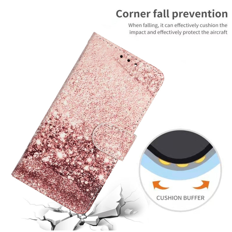 For iPhone 16 Pro Max Colored Drawing Marble Pattern Leather Phone Case(Rose Gold) - iPhone 16 Pro Max Cases by buy2fix | Online Shopping UK | buy2fix