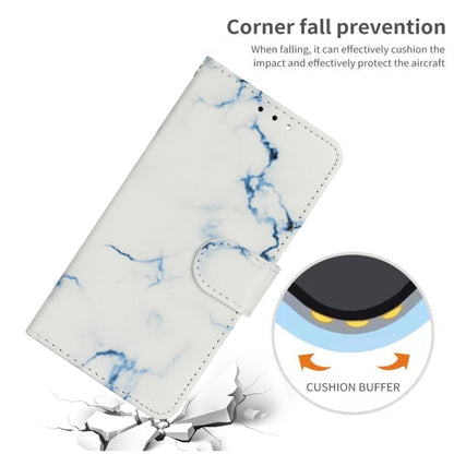 For iPhone 16 Pro Max Colored Drawing Marble Pattern Leather Phone Case(White Marble) - iPhone 16 Pro Max Cases by buy2fix | Online Shopping UK | buy2fix