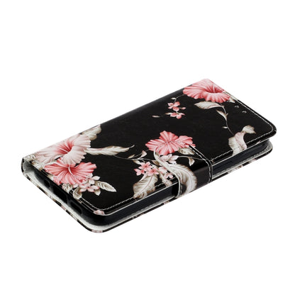 For iPhone 16 Plus Colored Drawing Marble Pattern Leather Phone Case(Azalea) - iPhone 16 Plus Cases by buy2fix | Online Shopping UK | buy2fix