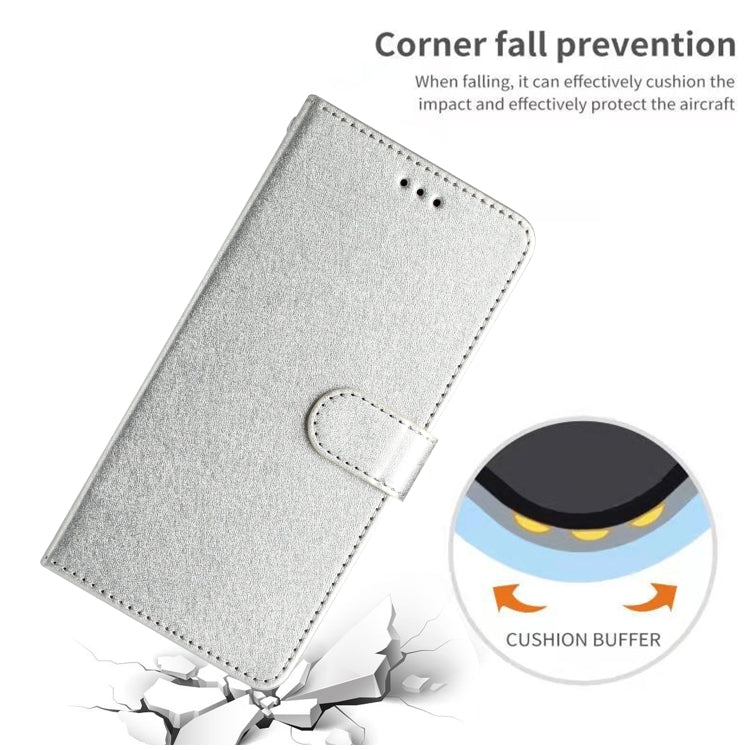 For iPhone 16 Pro Max Silk Texture Horizontal Flip Leather Phone Case(Silver) - iPhone 16 Pro Max Cases by buy2fix | Online Shopping UK | buy2fix