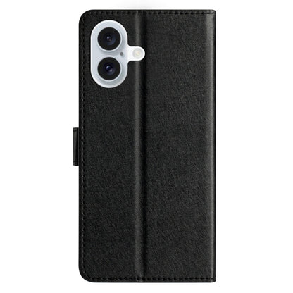 For iPhone 16 Plus Silk Texture Horizontal Flip Leather Phone Case(Black) - iPhone 16 Plus Cases by buy2fix | Online Shopping UK | buy2fix