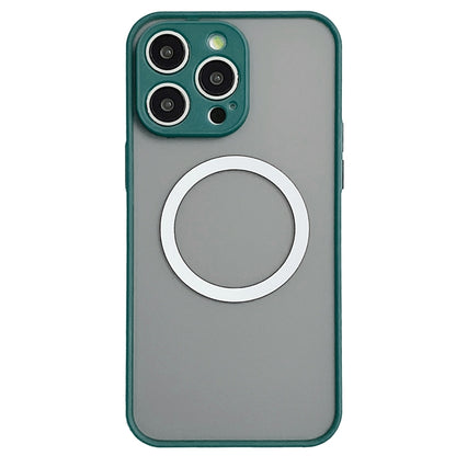 For iPhone 16 Pro Max Hawkeye Skin Feel MagSafe Phone Case(Dark Green) - iPhone 16 Pro Max Cases by buy2fix | Online Shopping UK | buy2fix