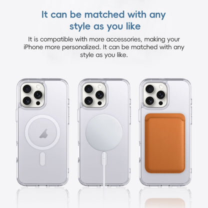 For iPhone 16 Pro Crystal Clear Frosted MagSafe Magnetic Phone Case(Transparent) - iPhone 16 Pro Cases by buy2fix | Online Shopping UK | buy2fix