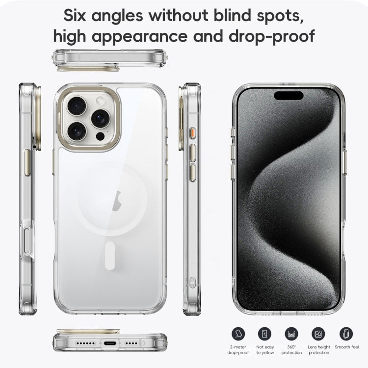 For iPhone 16 Pro Mirror Crystal Clear Lens Holder MagSafe Magnetic Phone Case(Transparent) - iPhone 16 Pro Cases by buy2fix | Online Shopping UK | buy2fix