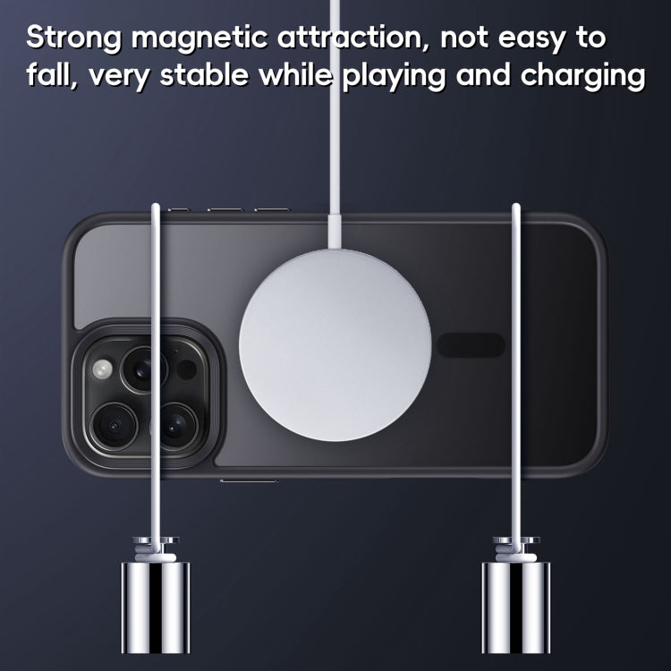 For iPhone 16 Pro Max Frosted MagSafe Magnetic Phone Case(Black) - iPhone 16 Pro Max Cases by buy2fix | Online Shopping UK | buy2fix