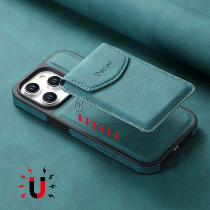 For iPhone 16 Pro Denior D19 Skin Feel MagSafe Detachable Card Slot Phone Case(Blue) - iPhone 16 Pro Cases by Denior | Online Shopping UK | buy2fix