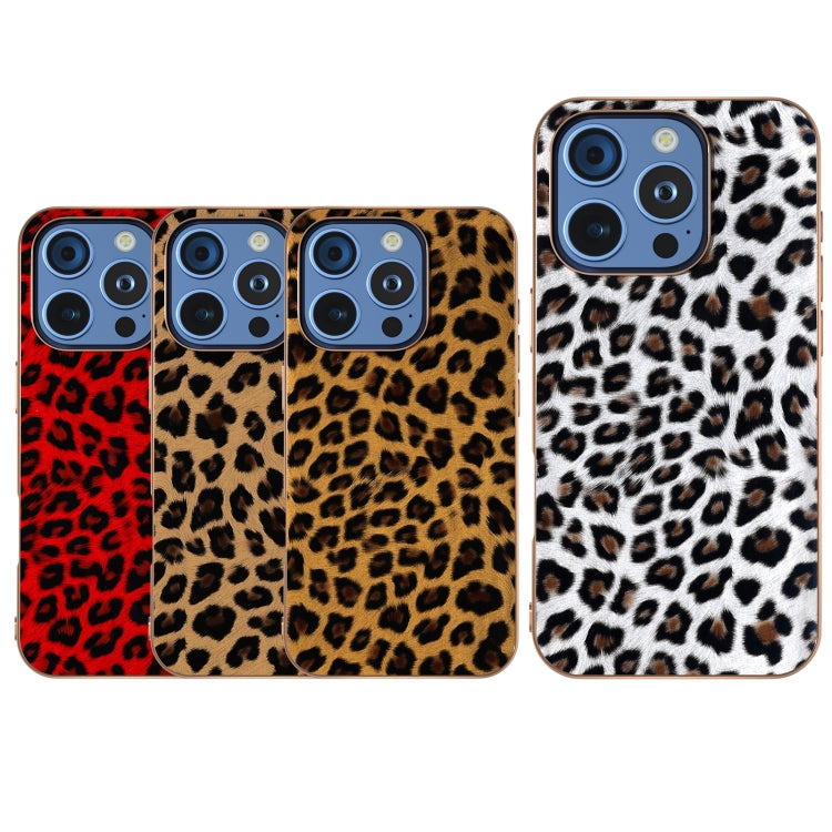 For iPhone 16 Pro Nano Plating Leopard Print Phone Case(Gold) - iPhone 16 Pro Cases by buy2fix | Online Shopping UK | buy2fix