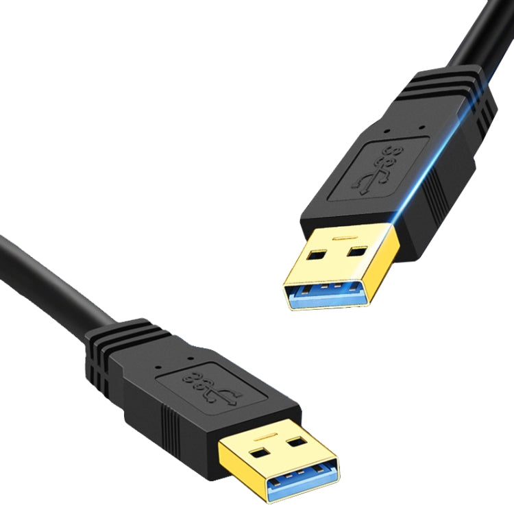 USB 3.0 Male To USB 3.0 Male Double End USB Cable, Length:1m(Black) - USB 3.0 by buy2fix | Online Shopping UK | buy2fix