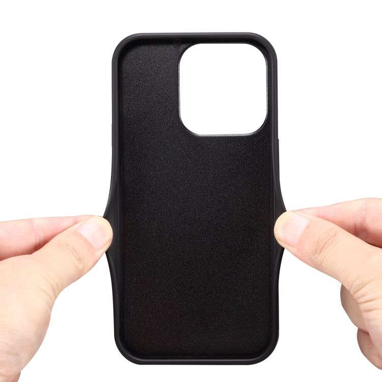 For iPhone 16 Denior D09 PU Dual Card Slot Back Cover Phone Case(Black) - iPhone 16 Cases by Denior | Online Shopping UK | buy2fix