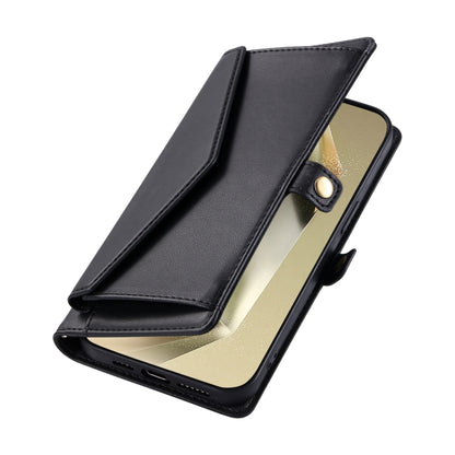 For Samsung Galaxy S25+ 5G Wallet Multi-card Slot Leather Phone Case with Lanyard(Black) - Galaxy S25+ 5G Cases by buy2fix | Online Shopping UK | buy2fix