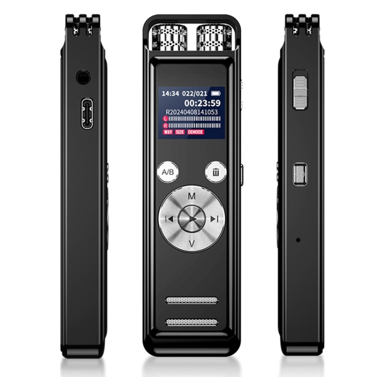 ZD43B Omnidirectional Dual Mic Smart Noise Reduction Voice Recorder, Memory:32GB(Black) - Recording Pen by buy2fix | Online Shopping UK | buy2fix