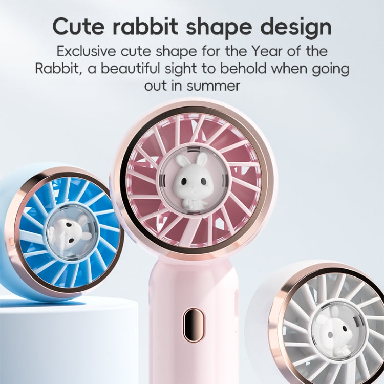 Mini Turbine Handheld Cute Rabbit Electric Fan(Pink) - Electric Fans by buy2fix | Online Shopping UK | buy2fix