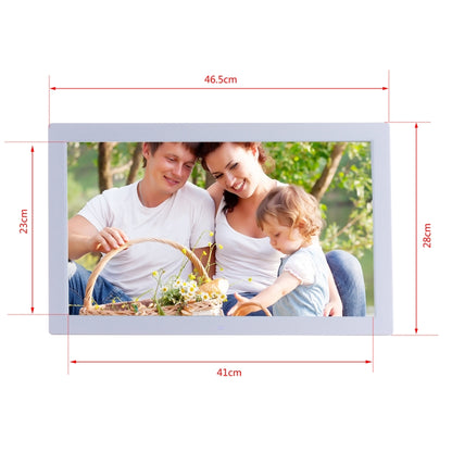 18.5 inch IPS Screen Digital Photo Frame, Plug Type:EU Plug(White) - 15 inch Above by buy2fix | Online Shopping UK | buy2fix