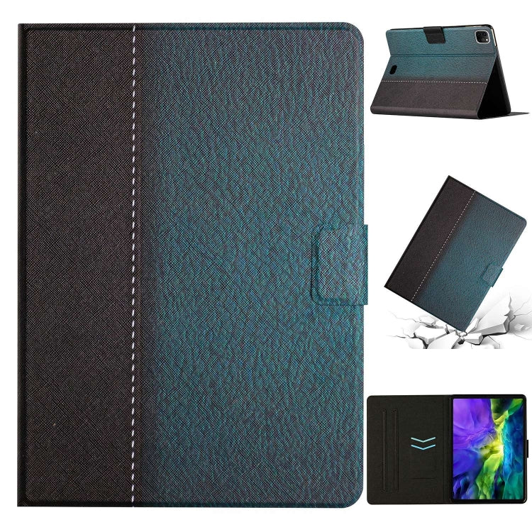 For iPad Pro 11 2024 Stitching Solid Color Flip Leather Smart Tablet Case(Green) - iPad Pro 11 2024 Cases by buy2fix | Online Shopping UK | buy2fix