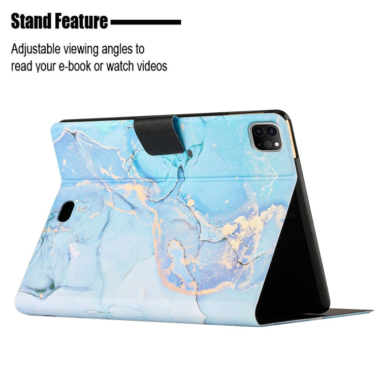 For iPad Pro 11 2024 Marble Pattern Leather Smart Tablet Case(Blue) - iPad Pro 11 2024 Cases by buy2fix | Online Shopping UK | buy2fix