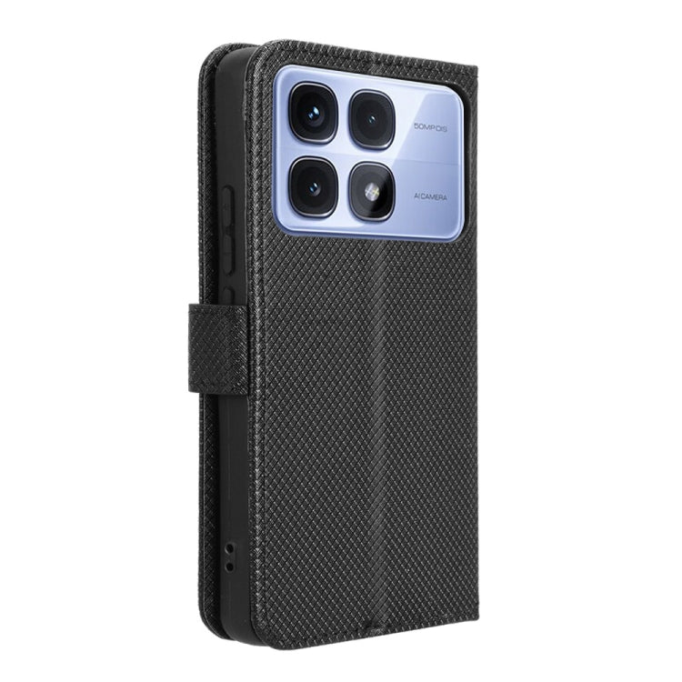 For Redmi K70 Ultra Diamond Texture Leather Phone Case(Black) - Xiaomi Cases by buy2fix | Online Shopping UK | buy2fix