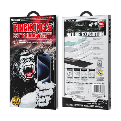 For iPhone 16 / 15 WK WTP-093 King Kong 6D Curved 360 Degree Privacy Tempered Glass Film - iPhone 16 Tempered Glass by WK | Online Shopping UK | buy2fix