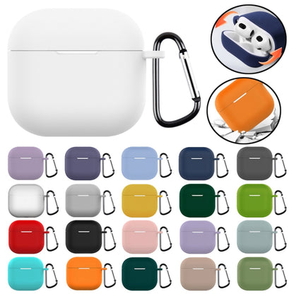 For AirPods 4 Silicone Earphone Protective Case with Hook(Galaxy Grey) - For AirPods 4 by buy2fix | Online Shopping UK | buy2fix