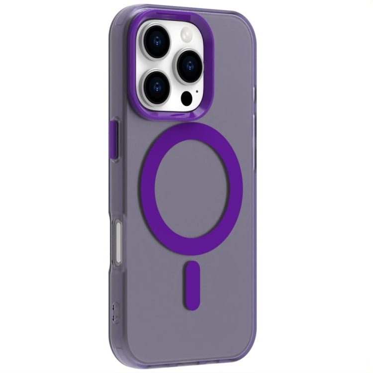 For iPhone 16 Pro Candy Magsafe PC Hybrid TPU Phone Case(Purple) - iPhone 16 Pro Cases by buy2fix | Online Shopping UK | buy2fix