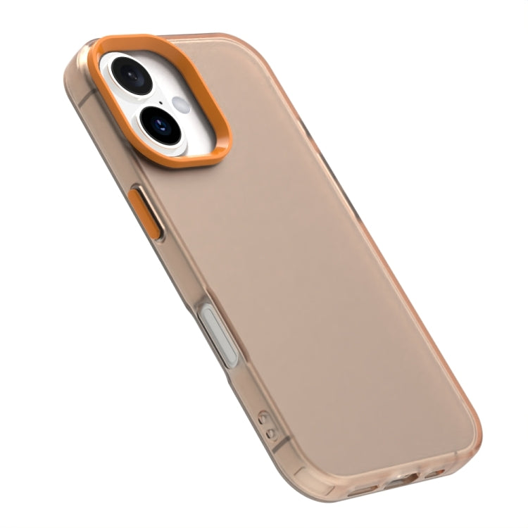 For iPhone 16 Plus Candy PC Hybrid TPU Shockproof Phone Case(Orange) - iPhone 16 Plus Cases by buy2fix | Online Shopping UK | buy2fix