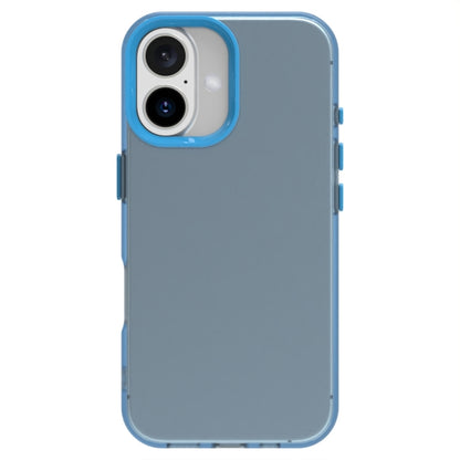 For iPhone 16 Plus Candy PC Hybrid TPU Shockproof Phone Case(Blue) - iPhone 16 Plus Cases by buy2fix | Online Shopping UK | buy2fix