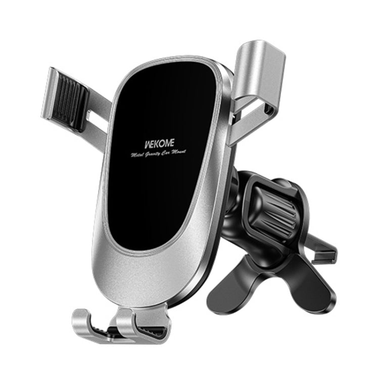 WEKOME WA-S58 K-Captain Metal Car Air Outlet Gravity Holder(Silver) - Car Holders by WK | Online Shopping UK | buy2fix