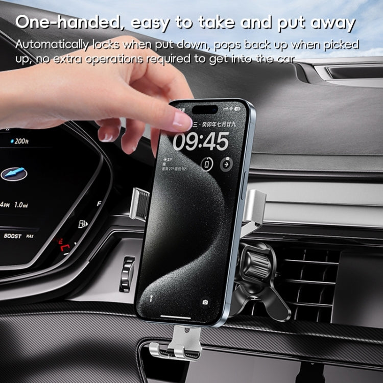 WEKOME WA-S58 K-Captain Metal Car Air Outlet Gravity Holder(Tarnish) - Car Holders by WK | Online Shopping UK | buy2fix