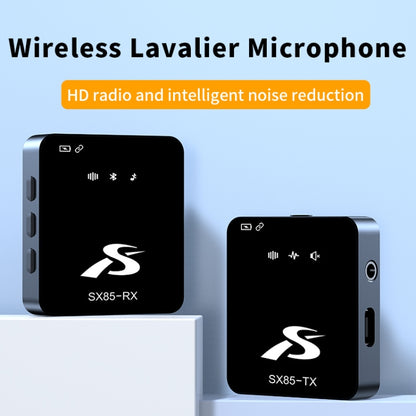 SX85 1 TX + 2 RX Square Smart Noise Reduction Lavalier Wireless Microphone(8 Pin) - Microphone by buy2fix | Online Shopping UK | buy2fix